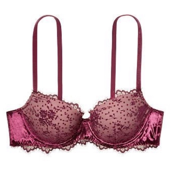 2/$32 VS Dream Angels Crushed Velvet Lined Demi - Picture 2 of 8